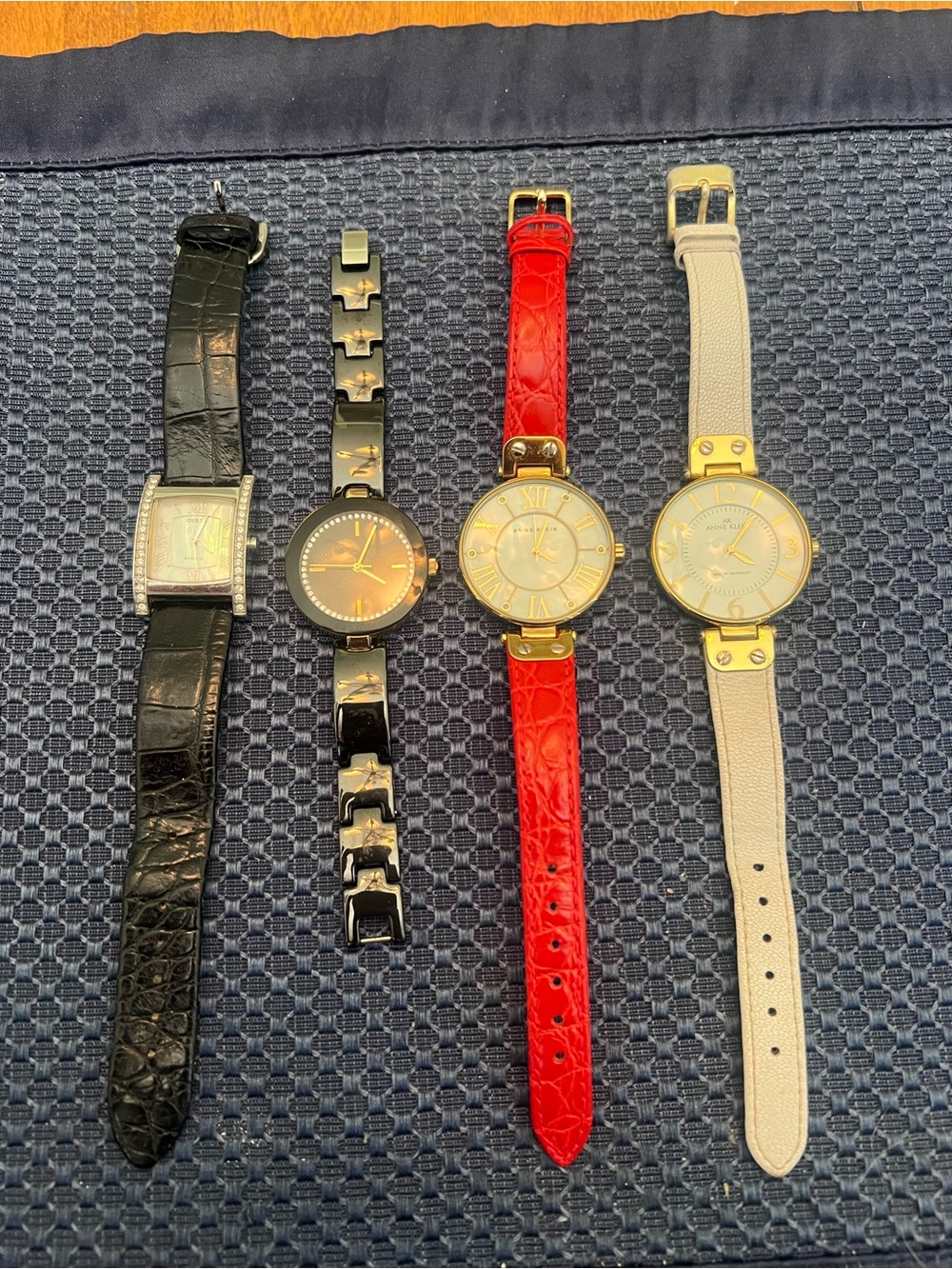 4 Ladies watches used, 3 Anne Klein & a Guess Brand Watch